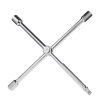 ATLIFIX Folding Lug Wrench 4 Way,14-Inch SAE + Metric Tire Cross Wrench Universal and Foldable Wheel Wrench for Car,Trucks