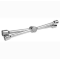 ATLIFIX Folding Lug Wrench 4 Way,14-Inch SAE + Metric Tire Cross Wrench Universal and Foldable Wheel Wrench for Car,Trucks