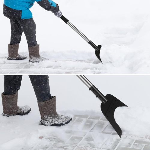 56" Snow Shovel Ice Chopper and Scraper for Clearing Snow and Ice from Driveways Walkways and Roads Also Suitable for Lawn Edging and Weeding in Gardens