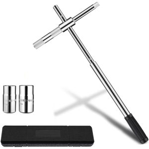 ATLIFIX 23" Universal Extended Lug Wrench, 4 Way Tire Iron Nut Wrench Set with Storage Box and Standard Lug Nut Remover TIRE WRENCH