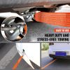 Atli Tow Strap with Hooks 2”x20’15,000 LBS Tow Rope Metal Safety Hooks, Car Heavy Duty Recovery Rope for Trailers, Securing Items, and Farm Cleaning