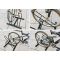 RR5655 Durable Steel Bike Rack Standing Parking Garage Storage Floor Stand Bicycle Double Rack