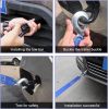 Atli Heavy Duty Nylon Tow Strap with Hooks, 2Pack 2Inch x 13Ft Recovery Rope 10,000LBS Heavy Duty Towing Rope for Towing Vehicles in Roadside Emergency,Blue