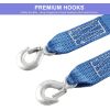 Atli Heavy Duty Nylon Tow Strap with Hooks, 2Pack 2Inch x 13Ft Recovery Rope 10,000LBS Heavy Duty Towing Rope for Towing Vehicles in Roadside Emergency,Blue