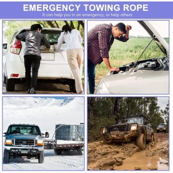 Atli Heavy Duty Nylon Tow Strap with Hooks, 2Pack 2Inch x 13Ft Recovery Rope 10,000LBS Heavy Duty Towing Rope for Towing Vehicles in Roadside Emergency,Blue