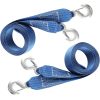 Atli Heavy Duty Nylon Tow Strap with Hooks, 2Pack 2Inch x 13Ft Recovery Rope 10,000LBS Heavy Duty Towing Rope for Towing Vehicles in Roadside Emergency,Blue