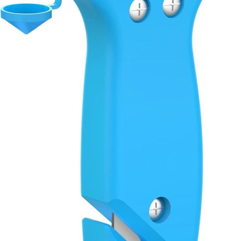 Car Safety Hammer for Teen Boy and Men's Gifts, Blue Three-in-One Emergency Escape Tool with Window Breaker and Seat Belt Cutter, Safety Emergency Car Escape Tool for Family and Children