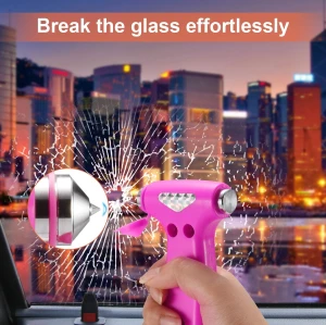 Car Safety Hammer for Teen Boy and Men's Gifts, Blue Three-in-One Emergency Escape Tool with Window Breaker and Seat Belt Cutter, Safety Emergency Car Escape Tool for Family and Children