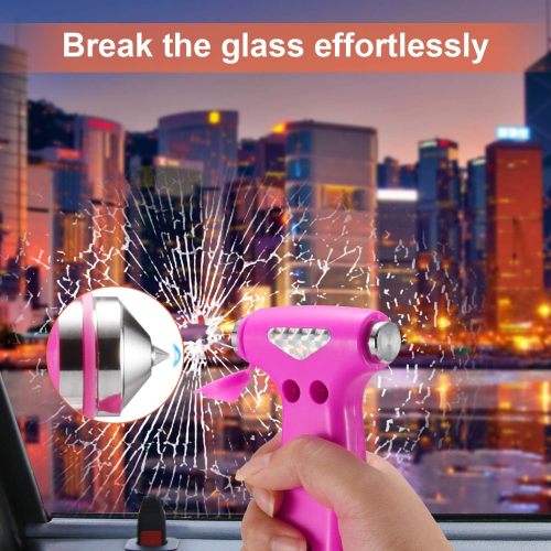 Car Safety Hammer for Teen Boy and Men's Gifts, Blue Three-in-One Emergency Escape Tool with Window Breaker and Seat Belt Cutter, Safety Emergency Car Escape Tool for Family and Children