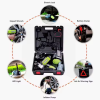 AtliFix ATFX-1551 12v DC Electric Hydraulic Jack and Wrench tools kit Tire Pump and LED Flashlight 3 in 1 Set Electric Car Jack