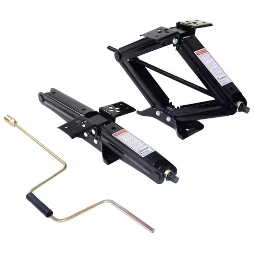 AtliFix Camper RV Trailer Stabilizer Leveling scissor jack with handle 24" -7500lbs-Set Of 2,portable RV trailer jack