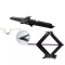 AtliFix Camper RV Trailer Stabilizer Leveling scissor jack with handle 24