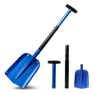 ATLI AT-1505K Snow Shovel for Car, 32" Lightweight Aluminum Car Snow Shovel, Detachable 3-Piece Foldable Shovel