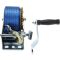600lbs/272kg Hand Winch Heavy Duty Hand Crank Gear Winch Polyester Strap with Hook for ATV Boat Trailer Marine