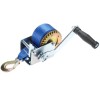600lbs/272kg Hand Winch Heavy Duty Hand Crank Gear Winch Polyester Strap with Hook for ATV Boat Trailer Marine