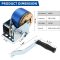 600lbs/272kg Hand Winch Heavy Duty Hand Crank Gear Winch Polyester Strap with Hook for ATV Boat Trailer Marine