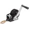 800lbs Capacity Heavy Duty Hand Winch, Crank Strap Gear Winch with 26 feet Steel Cable, Manual Operated Two-Way Ratchet ATV Boat Trailer Marine