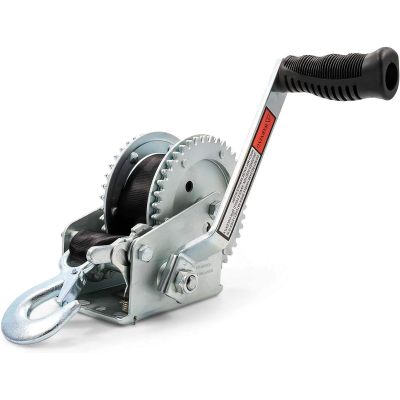 Heavy Duty Steel Marine Towing Winch Corrosion Resistant 1,200 lb Capacity Durable Gears Resist Wear & Tear Resilient & UV Resistant 20’Strap