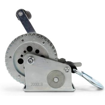 Heavy Duty Steel Marine Towing Winch Corrosion Resistant 1,200 lb Capacity Durable Gears Resist Wear & Tear Resilient & UV Resistant 20’Strap