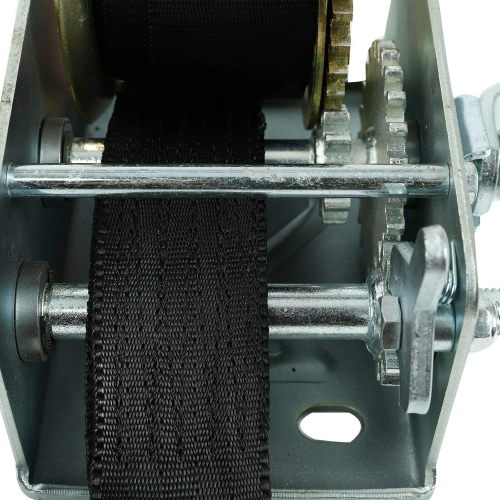 2500lbs Hand Winch Heavy Duty Boat Trailer Winch Two-way Ratchet Gear Manual Winch Hand Crank Crane Weight Pulling for ATV Truck Towing Rope Winch