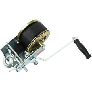 2500lbs Hand Winch Heavy Duty Boat Trailer Winch Two-way Ratchet Gear Manual Winch Hand Crank Crane Weight Pulling for ATV Truck Towing Rope Winch