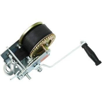 2500lbs Hand Winch Heavy Duty Boat Trailer Winch Two-way Ratchet Gear Manual Winch Hand Crank Crane Weight Pulling for ATV Truck Towing Rope Winch