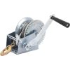 1200lbs Hand Winch Kit with 2Pcs Mount Plate Boat Trailer Winch Heavy Duty Hook with 33ft Steel Cable Hand Crank Winch Two Way Ratchet Boat Winch for Trailer Truck ATV Boat Marine