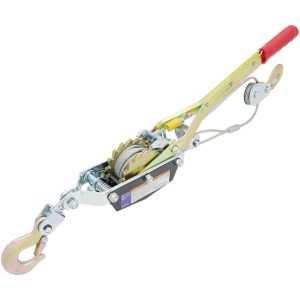 Come Along Winch, 5-Ton (10,000 Lbs) Pulling Capacity, 10Ft, 3 Hook, Heavy Duty Power Cable Come Along Tool with Dual Gears, Hand Winch Cable, Automotive Hoist Winch Puller, Recovery Gear