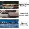 1200LB Hand Winch Crank Gear Winch & Cable Heavy Duty Hook, Boat Trailer Winch with Steel Cable for ATV UTV Trailer Truck Boat Metal