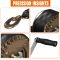 Hand Winch, 2000 lbs Pulling Capacity, Boat Trailer Winch Heavy Duty Rope Crank with 26.3 FT Polyester Strap, Manual Operated Hand Crank Winch for Trailer, Boat or ATV Towing
