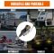 Hand Winch, 2000 lbs Pulling Capacity, Boat Trailer Winch Heavy Duty Rope Crank with 26.3 FT Polyester Strap, Manual Operated Hand Crank Winch for Trailer, Boat or ATV Towing