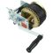 Boat Trailer Winch 2500lbs Hand Winch Heavy Duty Hook with 7m/22ft Black Strap Hand Crank Ratchet Winch and Ratio 4:1/8:1 Gear 2 Speed Switchable 2 Way for Boat Trailer Marine Truck ATV