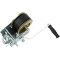 Boat Trailer Winch 2500lbs Hand Winch Heavy Duty Hook with 7m/22ft Black Strap Hand Crank Ratchet Winch and Ratio 4:1/8:1 Gear 2 Speed Switchable 2 Way for Boat Trailer Marine Truck ATV
