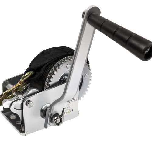1200lbs Hand Winch Kit with 2Pcs Mount Plate, Boat Trailer Winch Heavy Duty Hook with 33ft Steel Cable Hand Crank Winch, Two Way Ratchet Boat Winch for Trailer Truck ATV Boat Marine