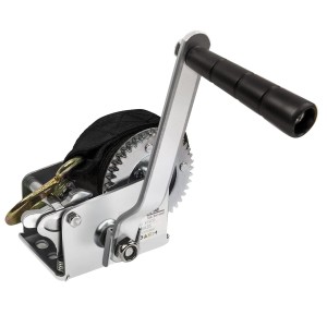 1200lbs Hand Winch Kit with 2Pcs Mount Plate, Boat Trailer Winch Heavy Duty Hook with 33ft Steel Cable Hand Crank Winch, Two Way Ratchet Boat Winch for Trailer Truck ATV Boat Marine