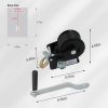 Hand Winch Boat Trailer Winch 800lbs Heavy Duty Hook with 16.4ft Polyester Strap, Two-Way Ratchet Manual Operated Winch for Trailers ATV UTV Boat Marine