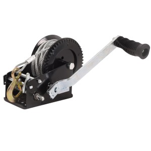 Hand Winch Boat Trailer Winch 3500lbs Heavy Duty Hook with 33ft Steel Cable, Ratchet Manual Operated Winch for Trailers ATV UTV Boat Marine