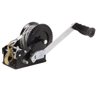 Hand Winch Boat Trailer Winch 3500lbs Heavy Duty Hook with 33ft Steel Cable, Ratchet Manual Operated Winch for Trailers ATV UTV Boat Marine