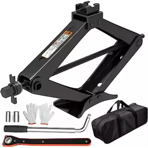 ATLI Scissor Jack for Car/SUV/MPV -Thickened Max 3.0 Ton (6614 lbs) with Portable Emergency Car Jack Kit with Wheel Wrench