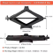 ATLI Scissor Jack for Car/SUV/MPV -Thickened Max 3.0 Ton (6614 lbs) with Portable Emergency Car Jack Kit with Wheel Wrench