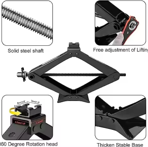 ATLI Scissor Jack for Car/SUV/MPV -Thickened Max 3.0 Ton (6614 lbs) with Portable Emergency Car Jack Kit with Wheel Wrench