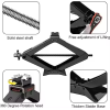 ATLI Scissor Jack for Car/SUV/MPV -Thickened Max 3.0 Ton (6614 lbs) with Portable Emergency Car Jack Kit with Wheel Wrench