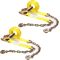 Heavy-Duty Tie Down Ratchet Straps with Chain Ends with Grab Hook, 2