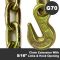 Heavy-Duty Tie Down Ratchet Straps with Chain Ends with Grab Hook, 2