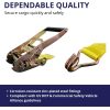 4 Pack 2" x15' Ratchet Strap Tie Down 5000LB J Hook