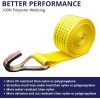 4 Pack 2" x15' Ratchet Strap Tie Down 5000LB J Hook