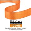Tie Down Straps Lashing Straps Cargo Tie Down Strap 1" x20' Ratchet Tie Down Straps Coated S-Hooks 1000lbs Capacity Securing Straps (Pack of 2)