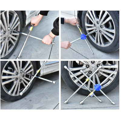 ATLIFIX WX19 good quality car repairing wrench,40CrV Cross Rim Wrench Satin Finished, Automobile Car Tire Changing Repair Tool Kit