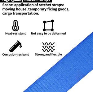 Heavy Duty Ratchet Straps 4 Pack, 2 IN x 30 FT Tie Down Straps Ratchet, 11,023 LBS Break Strength, Cargo Straps Ratcheting with J Hook, Long Tie Downs Ratchet Straps for Truck Trailer RV,Blue