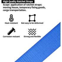 Heavy Duty Ratchet Straps 4 Pack, 2 IN x 30 FT Tie Down Straps Ratchet, 11,023 LBS Break Strength, Cargo Straps Ratcheting with J Hook, Long Tie Downs Ratchet Straps for Truck Trailer RV,Blue